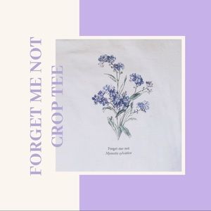 forget me not crop tee